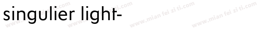 singulier light字体转换